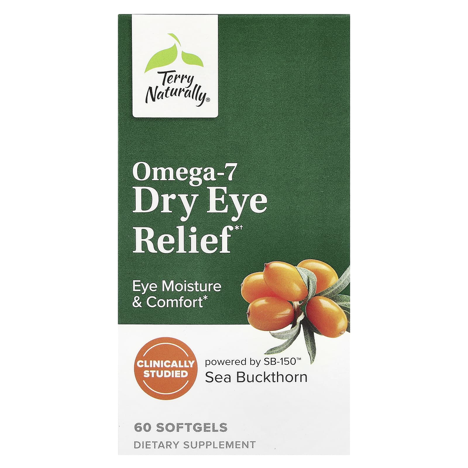 Terry Naturally, Omega-7 Dry Eye Relief , 60 Softgels - Image 1