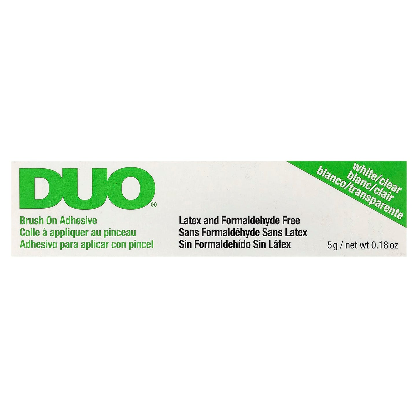 DUO Brush-On Adhesive Striplash, White/Clear, 0.18 oz (5g) - Long-Lasting Lash Hold - Image 2
