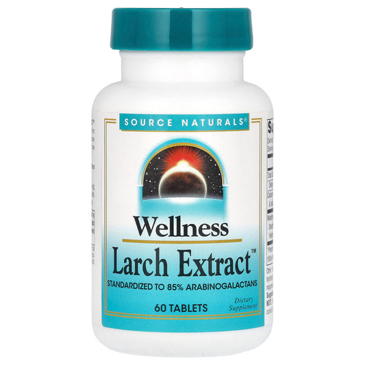 Source Naturals, Wellness, Larch Extract, 60 Tablets - Image 1