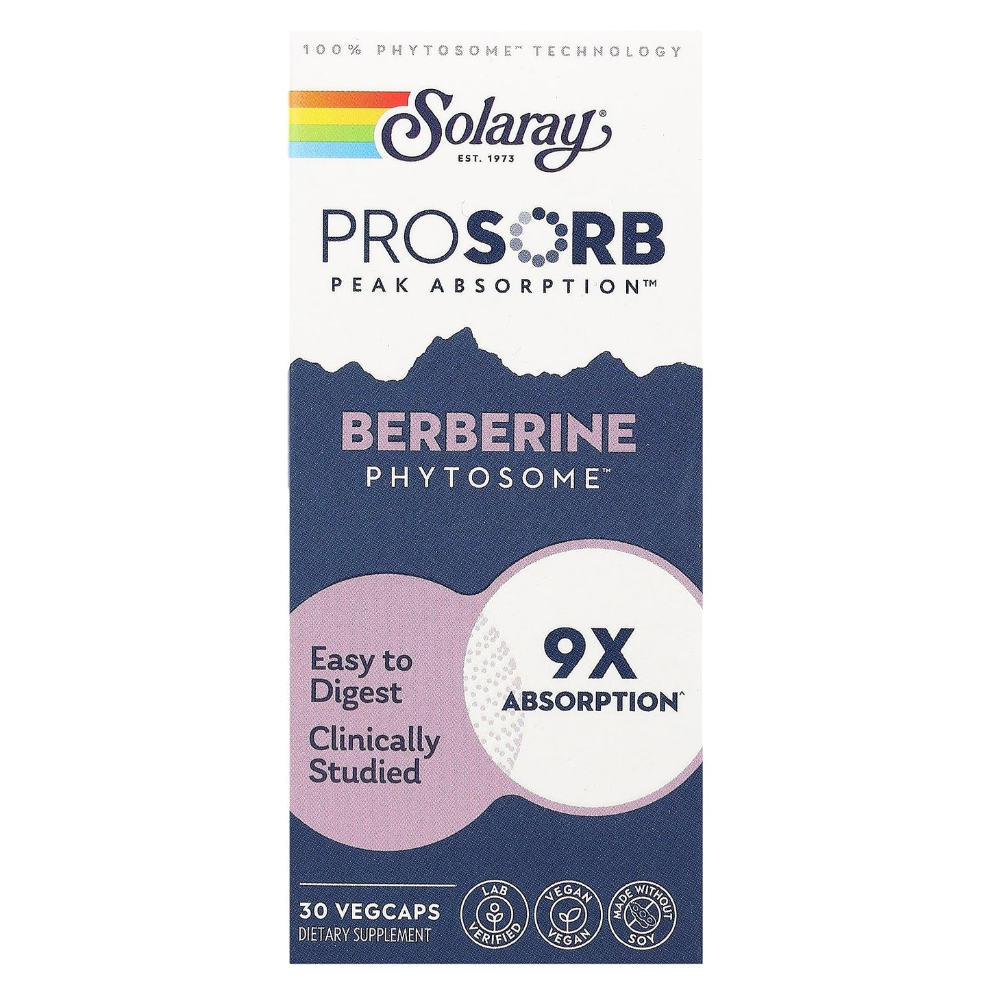 Solaray, Berberine Phytosome, 550 mg, 30 Vegcaps - Image 1
