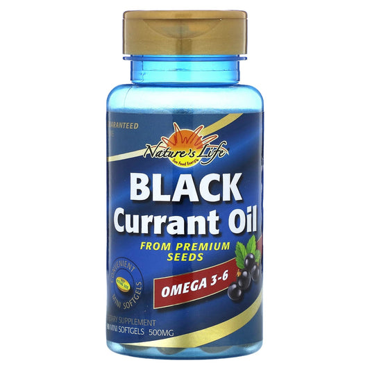 Nature's Life, Black Currant Oil, 500 mg, 90 Mini Softgels - Image 1