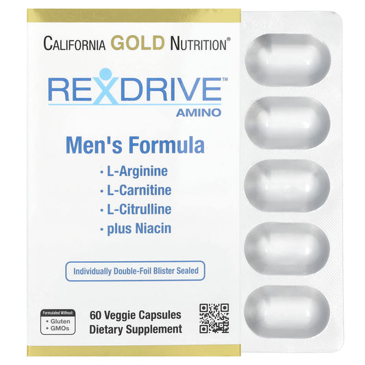 California Gold Nutrition Rexdrive Amino for Men's Energy & Performance - Image 1