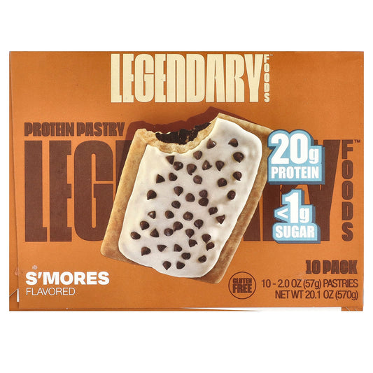 Legendary Foods, Protein Pastry, S'mores, 10 Pack, 2 oz (57 g) Each - Image 1