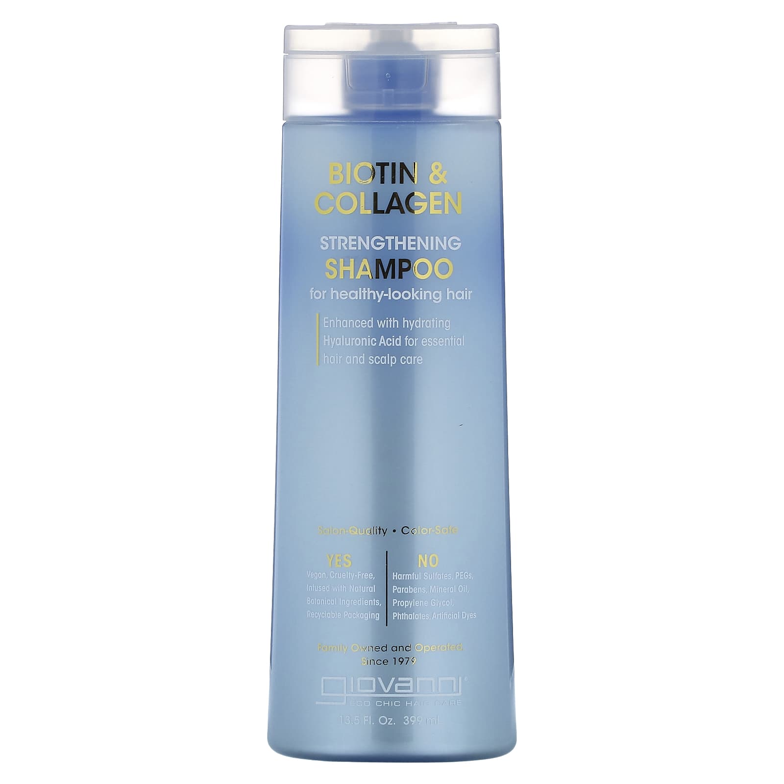 Biotin & Collagen Strengthening Shampoo for Healthy-Looking Hair - Giovanni - Image 1