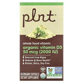 Boost Vitamin D3 Levels with Plnt's Organic, Vegan Capsules (2,000 IU)