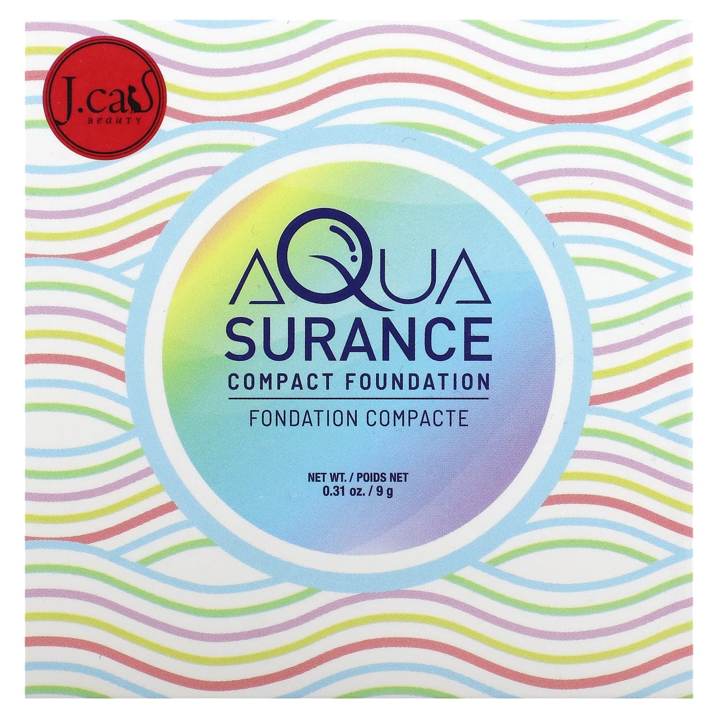 J.Cat Beauty Aquasurance Compact Foundation, Porcelain Finish, 0.31 oz - Image 2