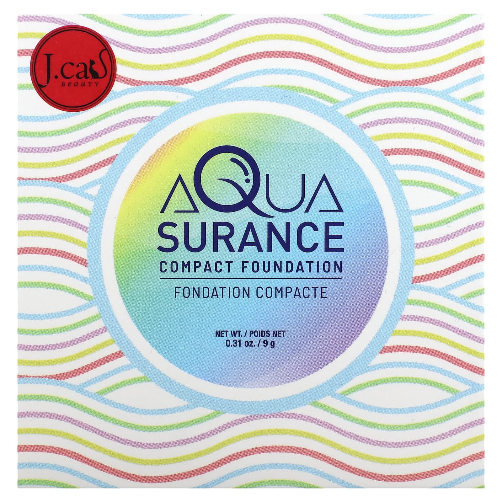 J.Cat Beauty Aquasurance Compact Foundation, Porcelain Finish, 0.31 oz - Image 2