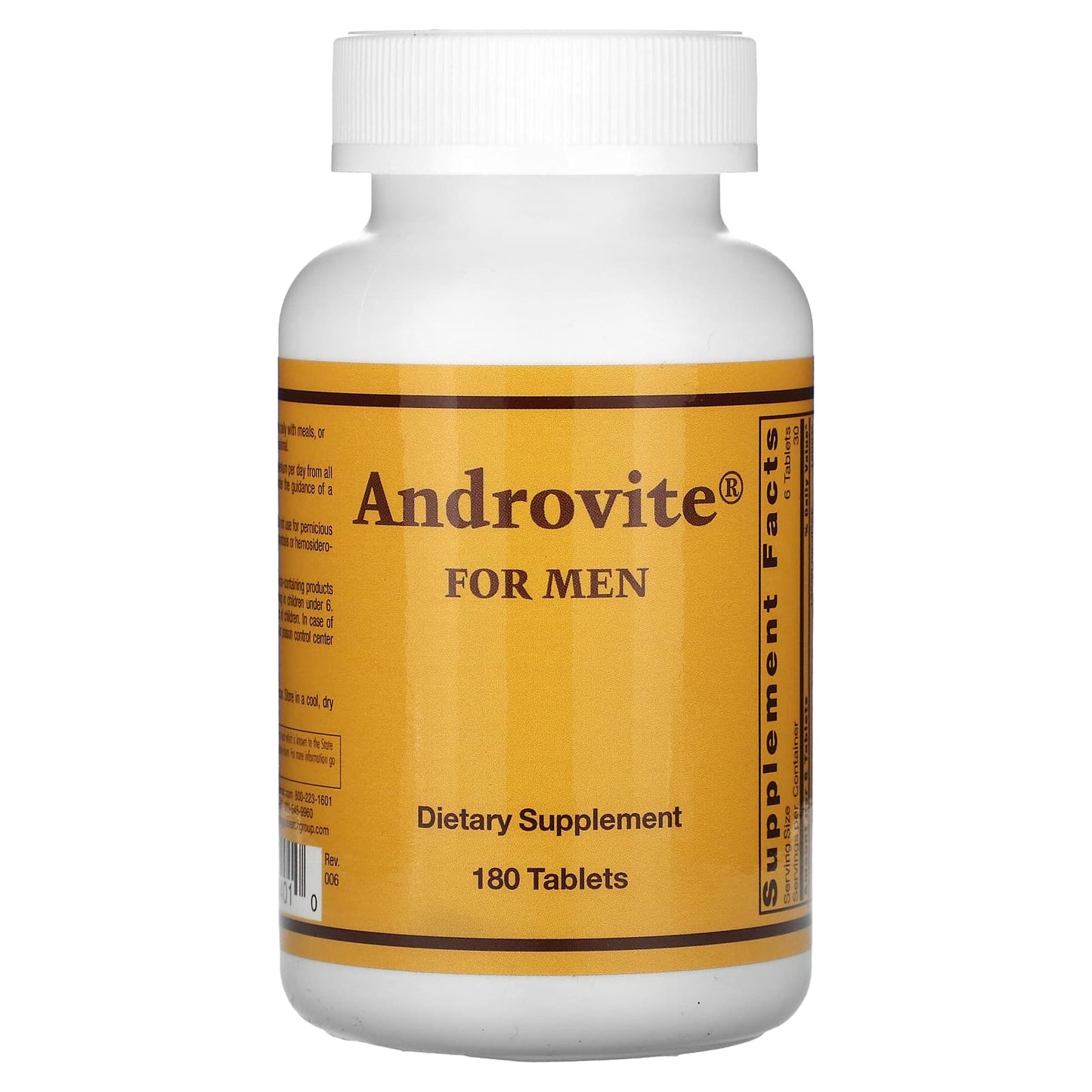 Optimox, Androvite for Men, 180 Tablets - Image 1