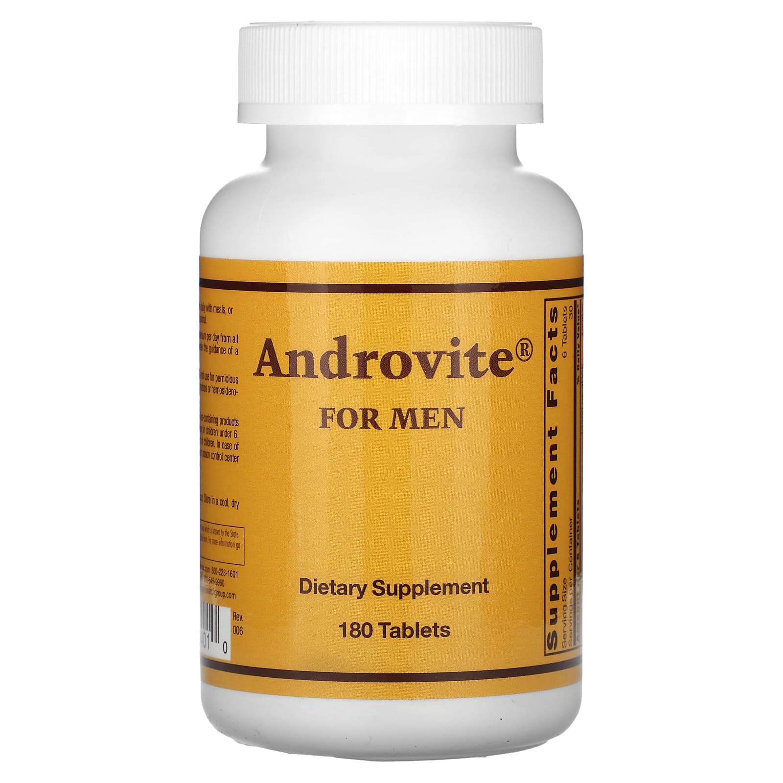 Optimox, Androvite for Men, 180 Tablets - Image 1