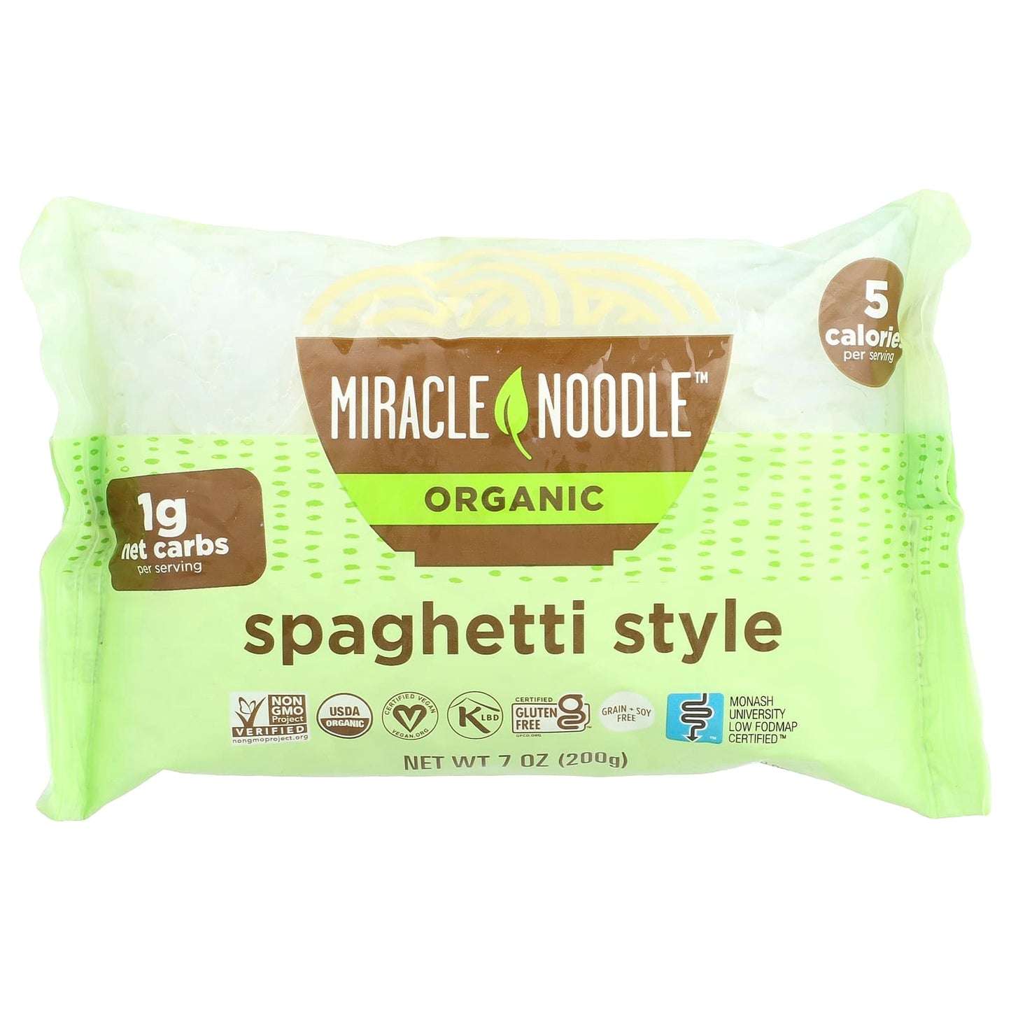 Miracle Noodle, Organic Spaghetti Style Noodle, 7 oz (200 g) - Image 1