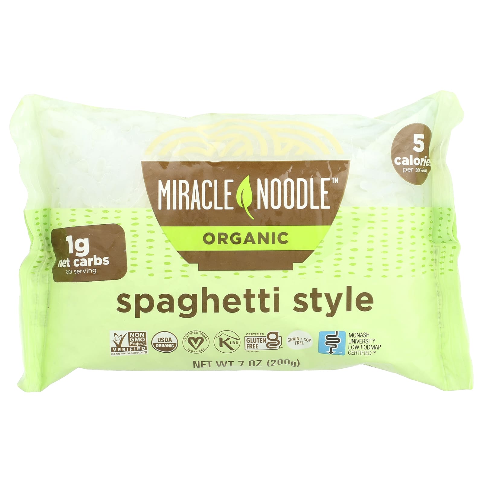 Miracle Noodle, Organic Spaghetti Style Noodle, 7 oz (200 g) - Image 1
