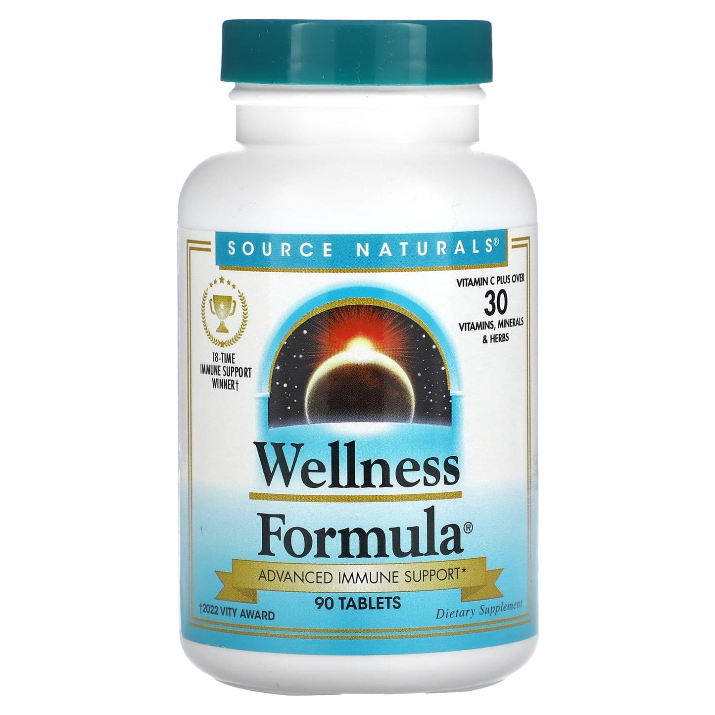 Source Naturals, Wellness Formula, Advanced Immune Support, 90 Tablets - Image 1