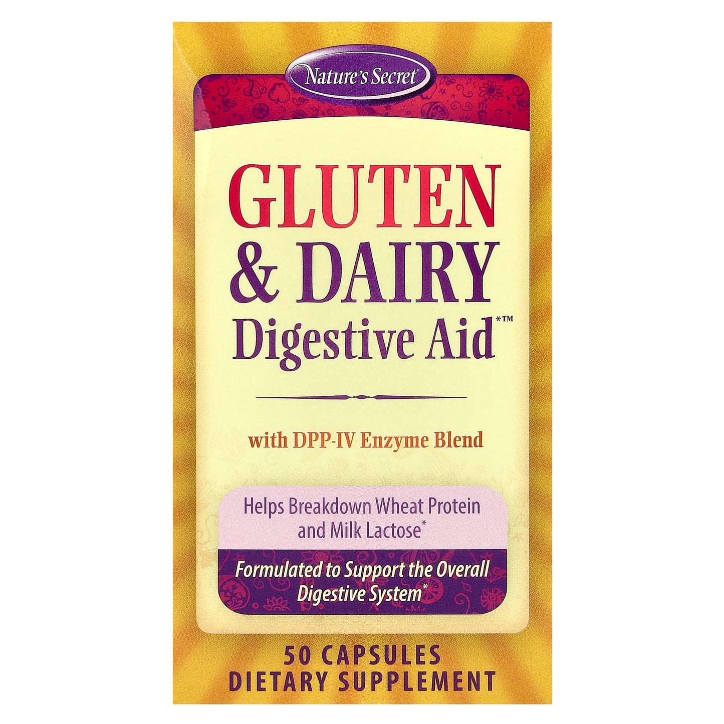 Nature's Secret, Gluten & Dairy Digestive Aid™, 50 Capsules - Image 1