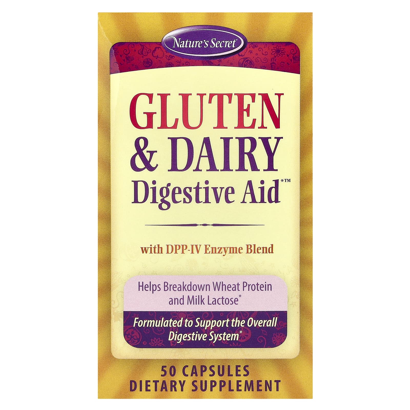 Nature's Secret, Gluten & Dairy Digestive Aid™, 50 Capsules - Image 1