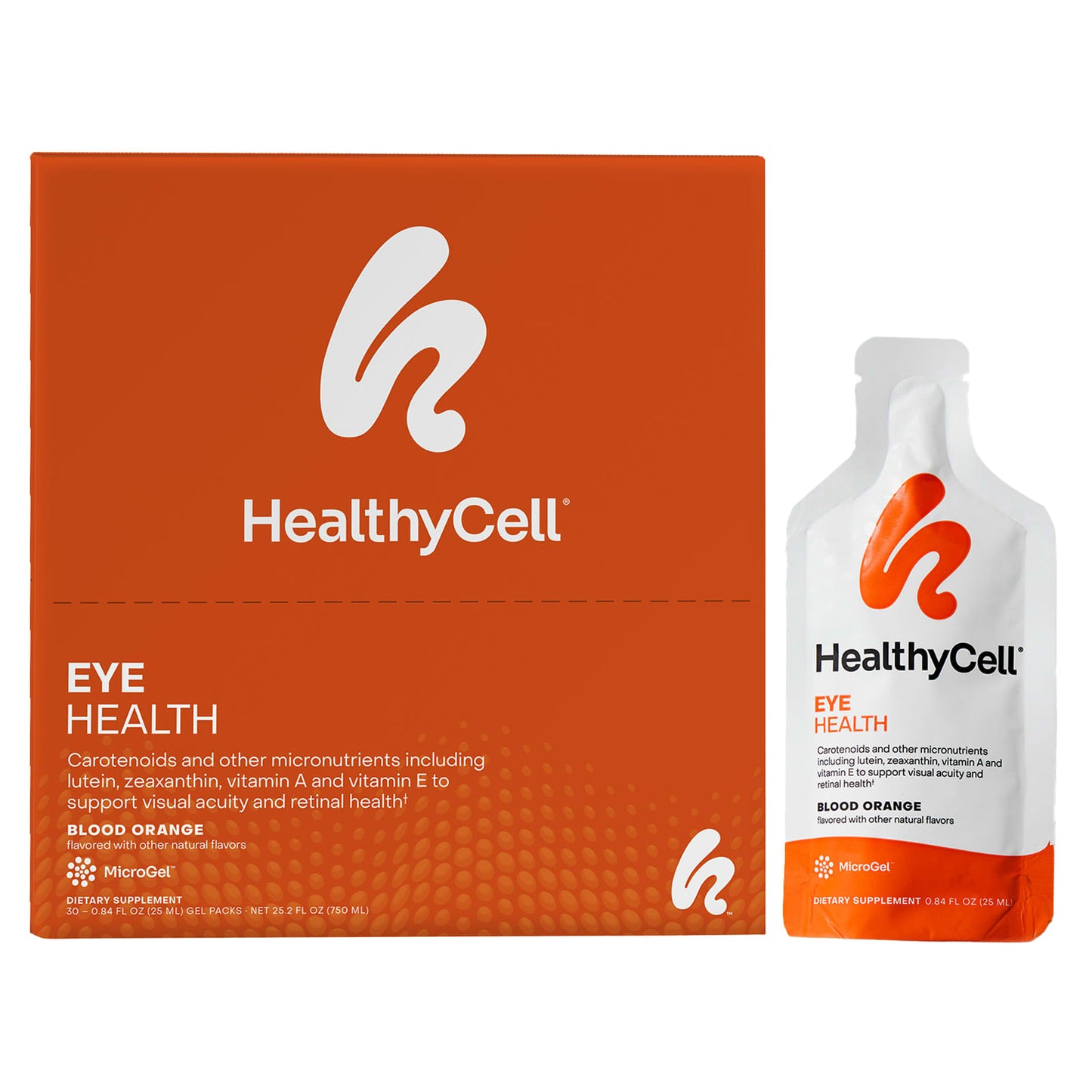 HealthyCell Blood Orange Eye Health Support Supplement, 30 Gel Packs - Image 1