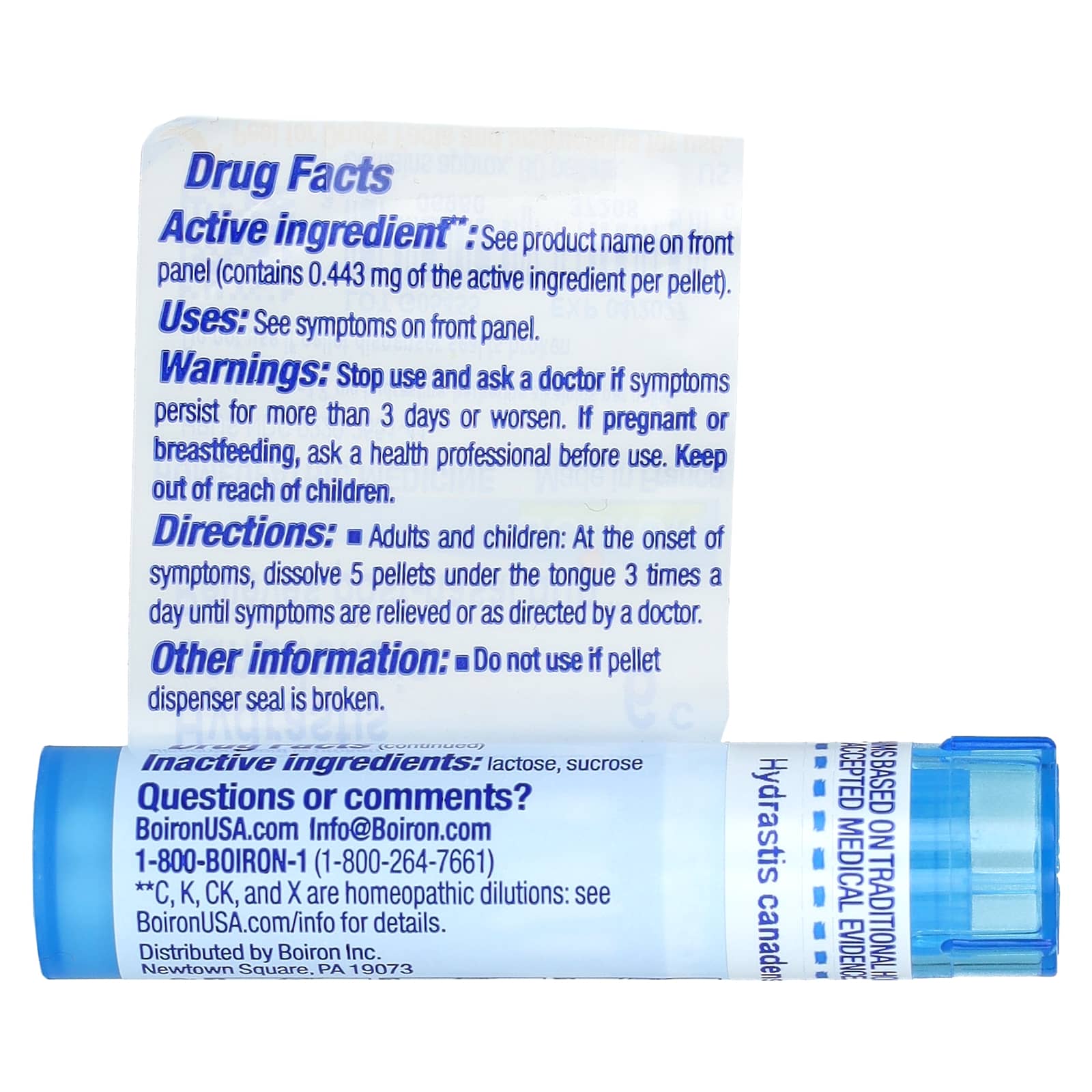 Homeopathic Sinus Relief with Hydrastis Canadensis 6C - 80 Pellets - Image 2