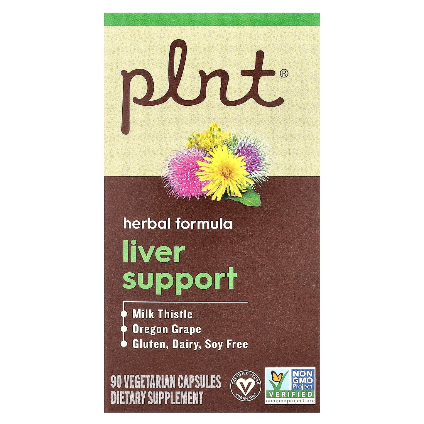 Plnt, Liver Support, 90 Vegetarian Capsules - Image 1