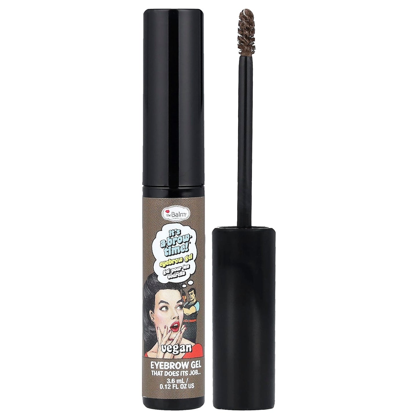 theBalm Cosmetics, It's A-Brow Time!® Eyebrow Gel, Medium Brown, 0.12 fl oz (3.6 ml) - Image 1