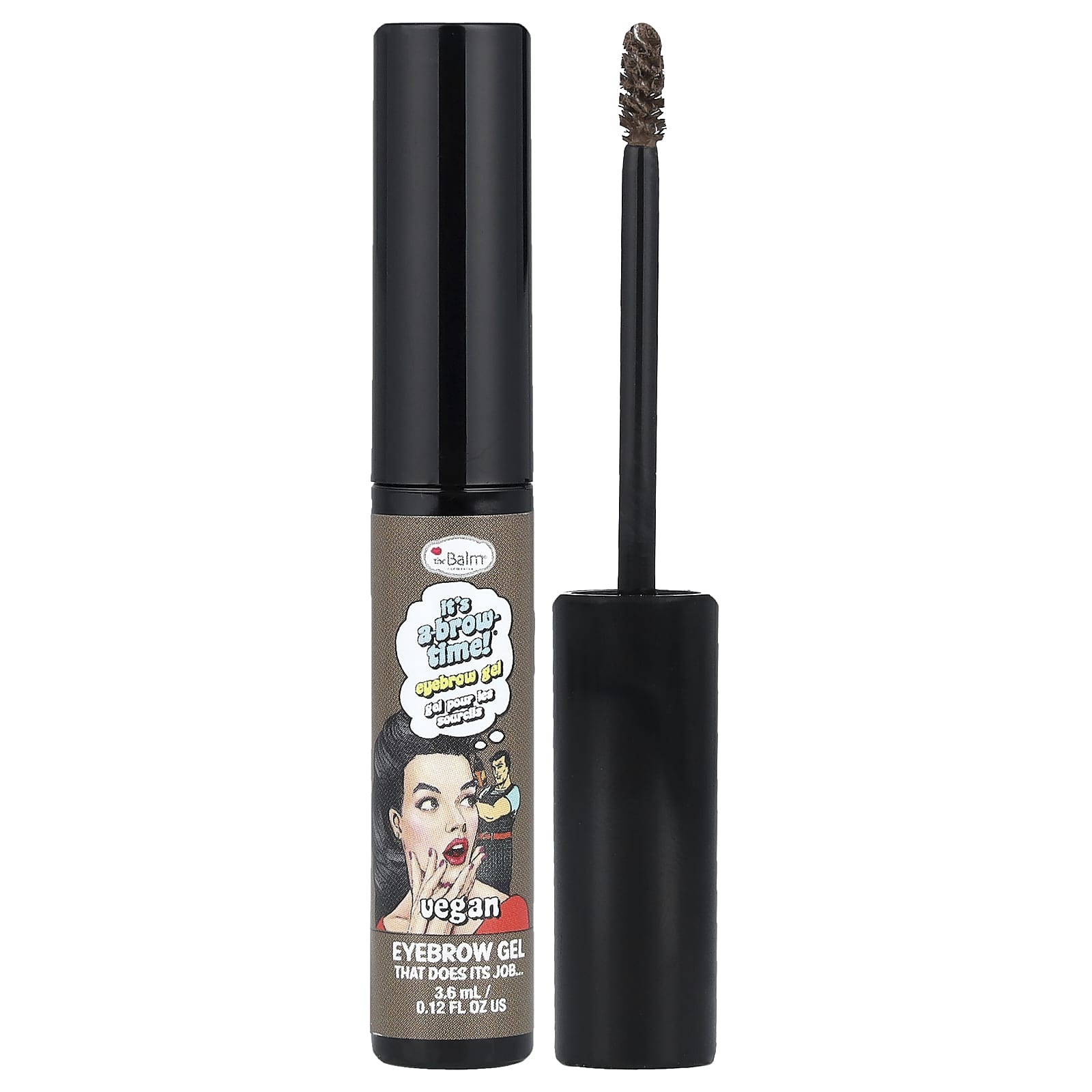theBalm Cosmetics, It's A-Brow Time!® Eyebrow Gel, Medium Brown, 0.12 fl oz (3.6 ml) - Image 1