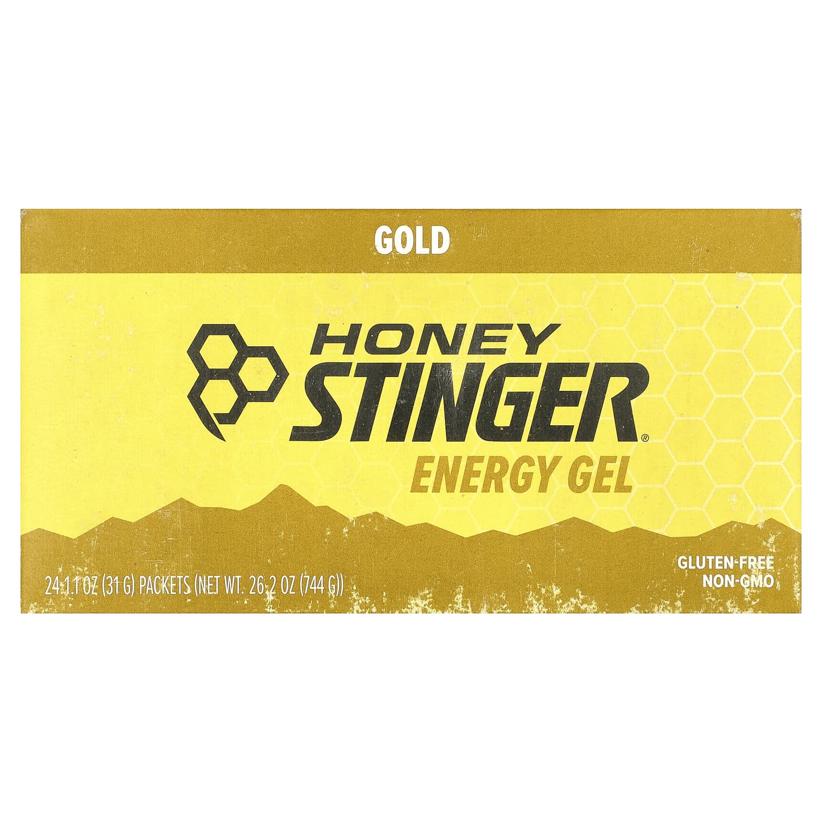 Gold Energy Gel, Honey Stinger, Gluten Free, 24 Packets, 1.1 oz - Image 1