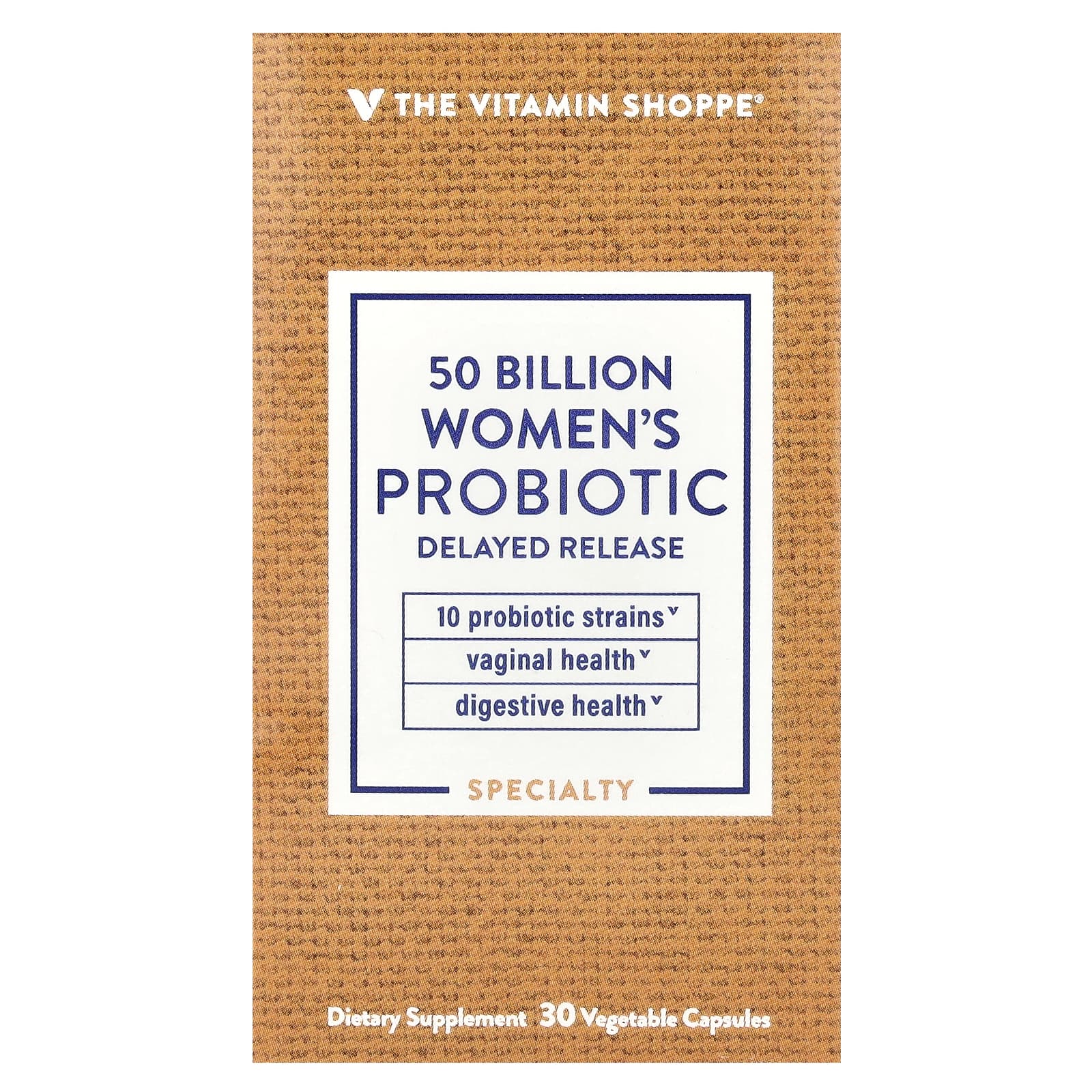The Vitamin Shoppe, Women's Probiotic, 50 Billion, 30 Vegetable Capsules - Image 1