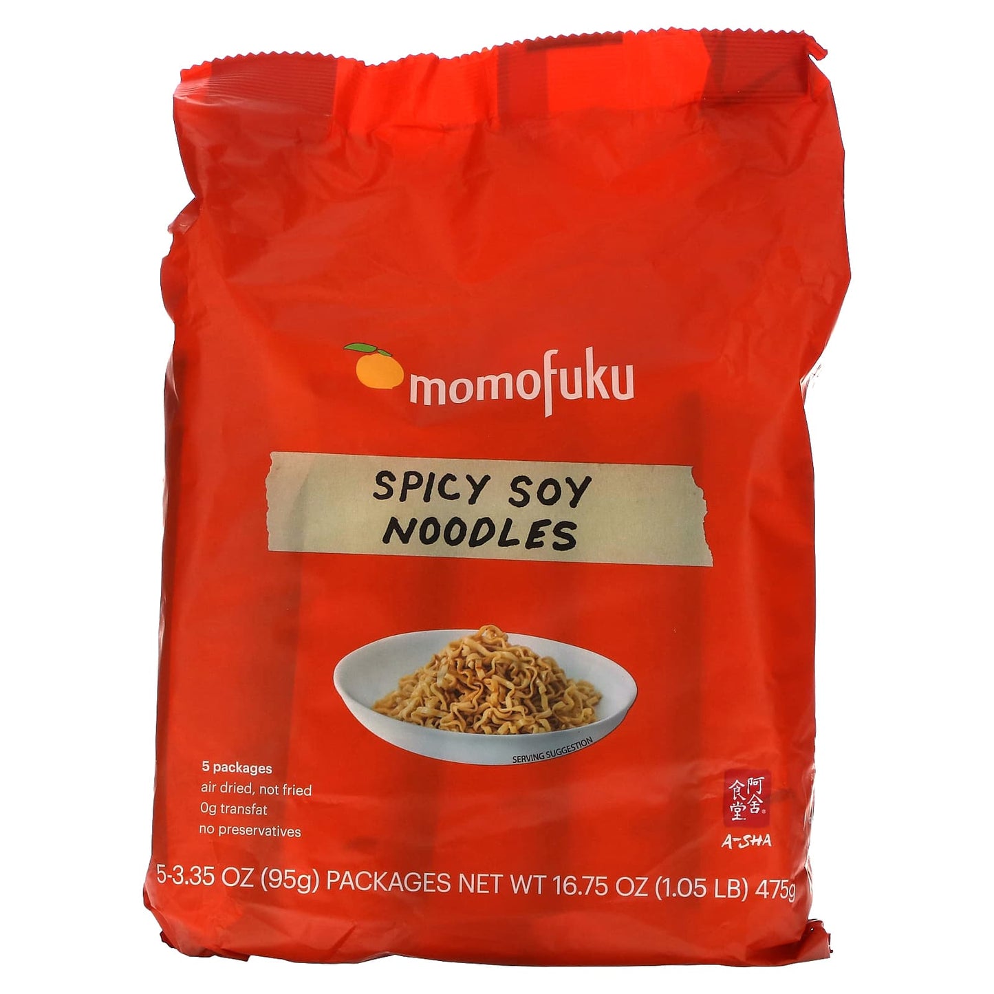 Momofuku, Spicy Soy Noodles, 5 Packages, 3.35 oz (95 g) Each - Image 1