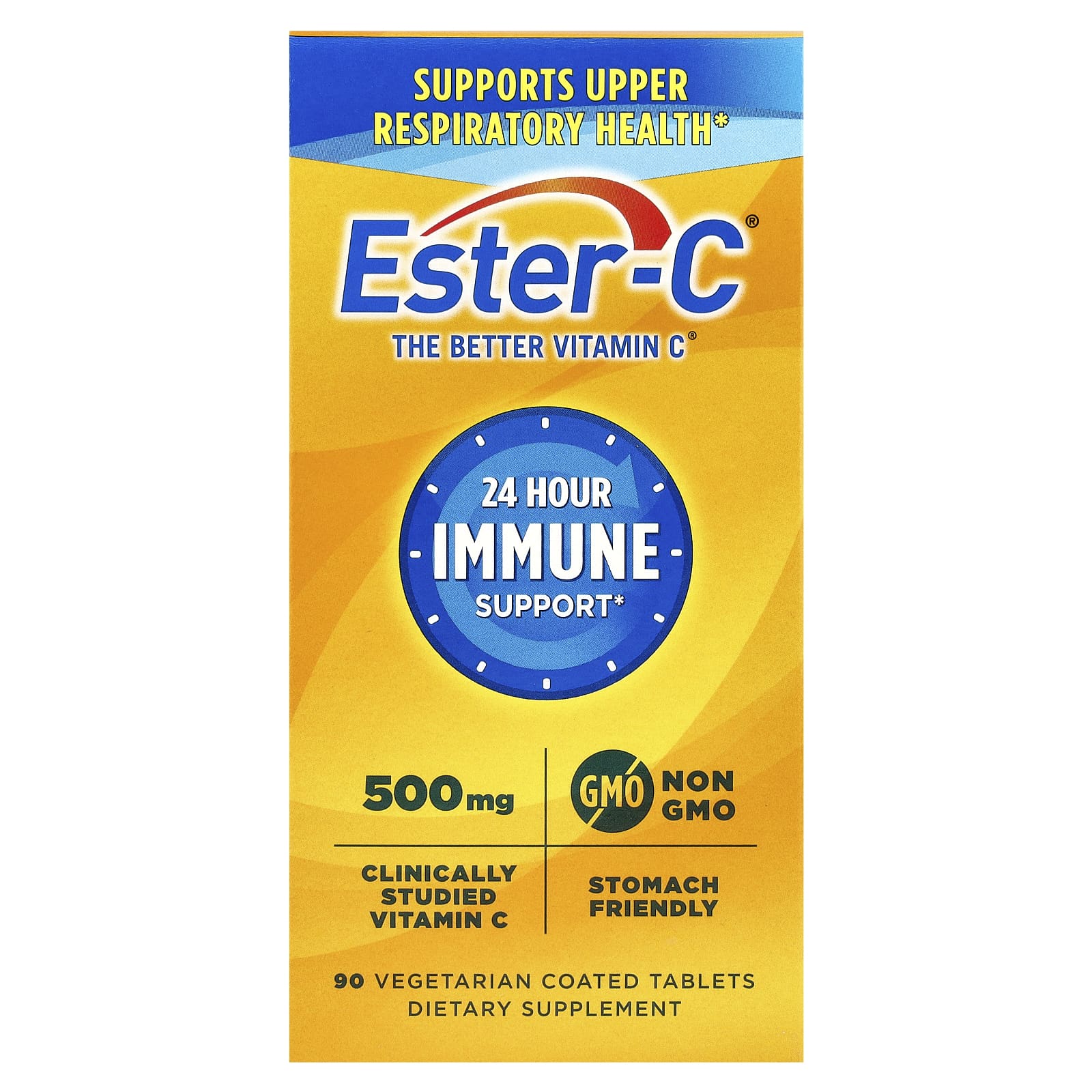EsterC 24 Hour Immune Support, 1000mg, 90 Tablets | Vegetarian & Non-GMO - Image 1