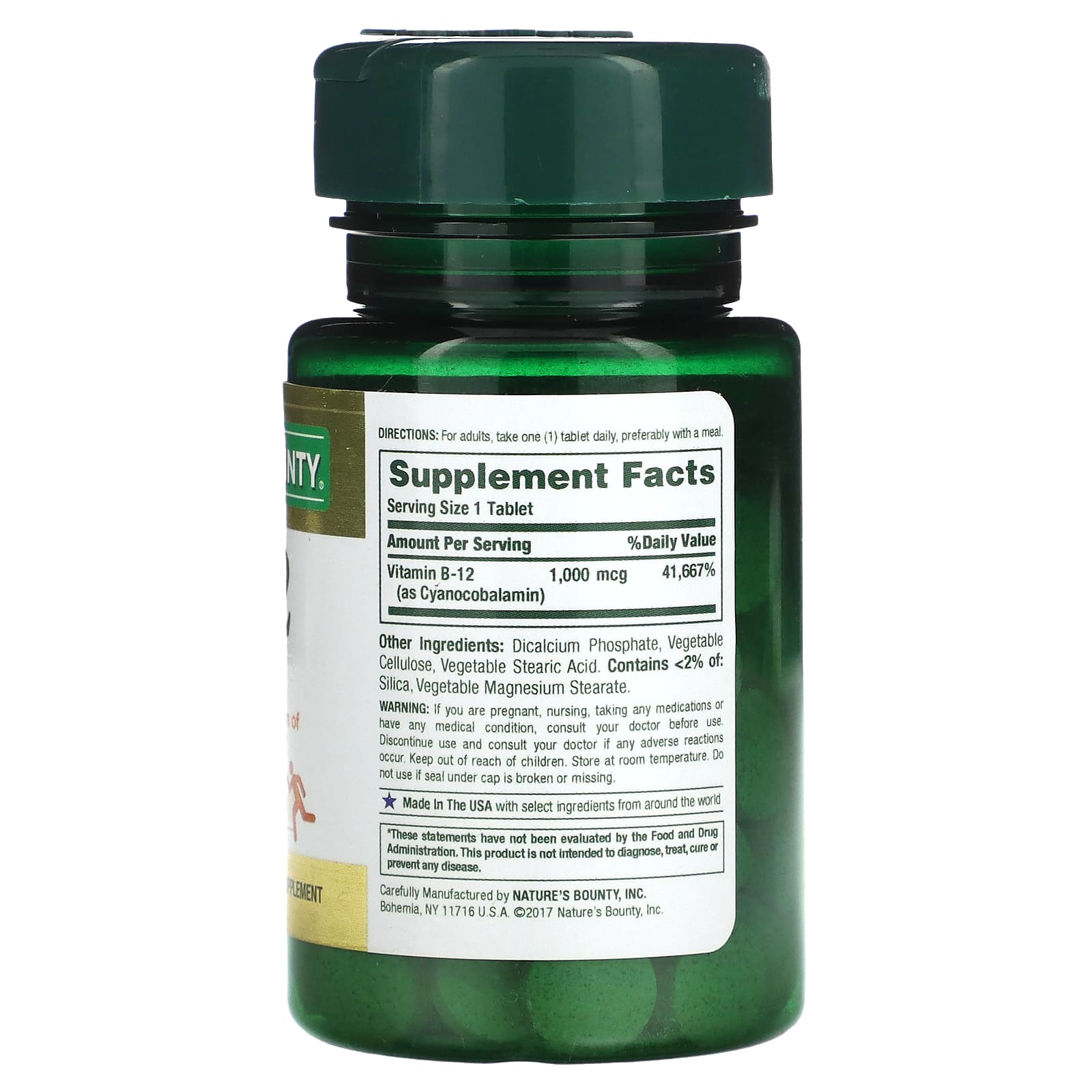 Nature's Bounty, Vitamin B-12, 1,000 mcg, 100 Coated Tablets - Image 2