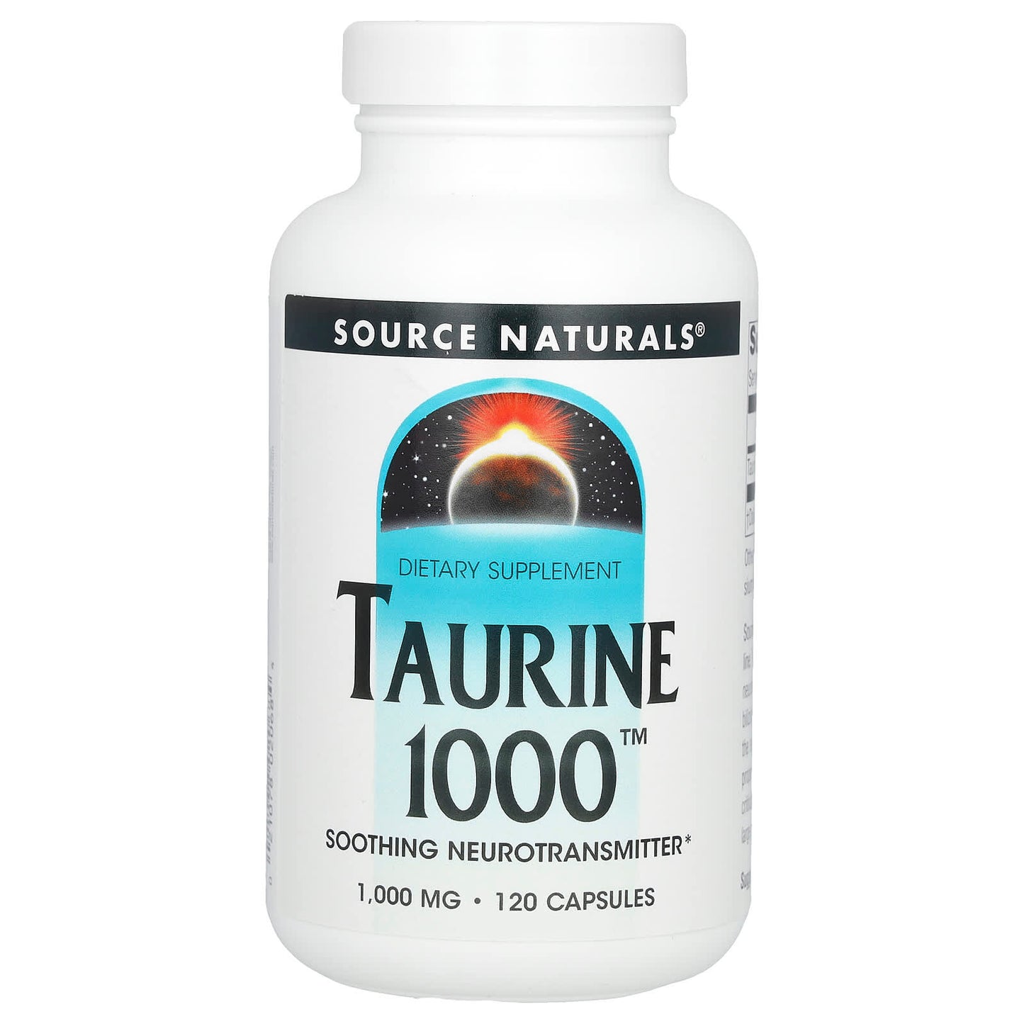 Source Naturals, Taurine 1000, 1,000 mg, 120 Capsules - Image 1
