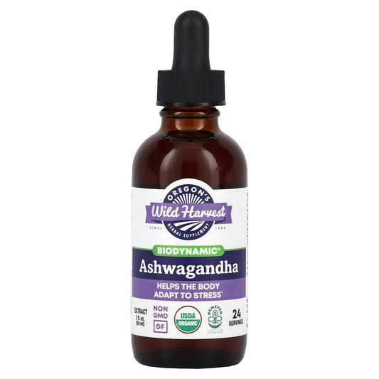 Oregon's Wild Harvest, Biodynamic, Ashwagandha Extract, 2 fl oz (59 ml) - Image 1
