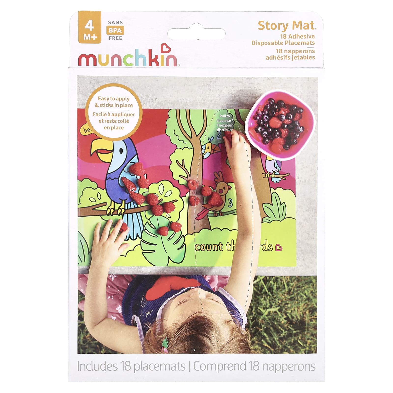 Munchkin, Story Mat™, Disposable Placemats, 4 Months+, 18 Count - Image 1