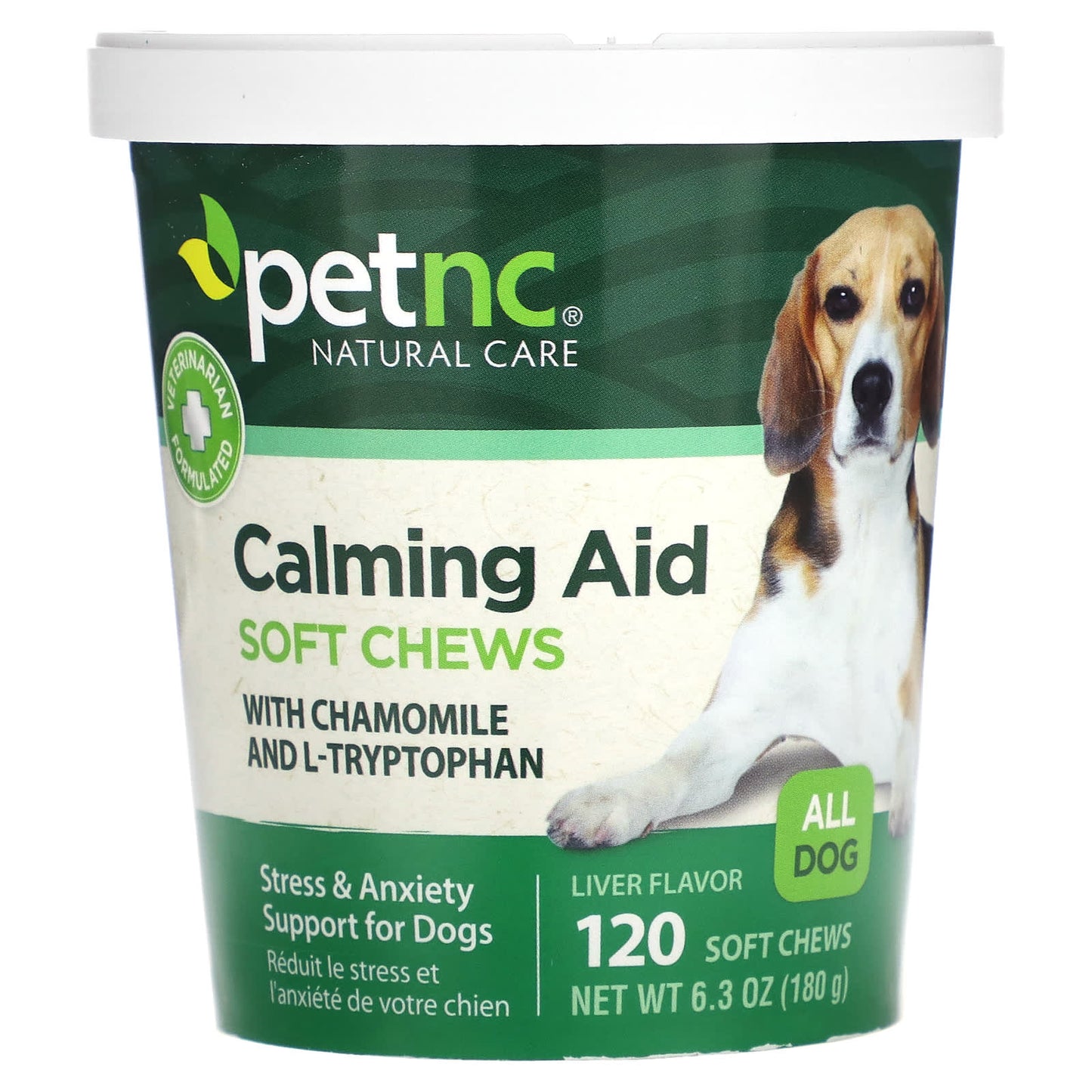 petnc NATURAL CARE, Calming Aid Soft Chews, All Dog, Liver, 120 Soft Chews, 6.3 oz (180 g) - Image 1