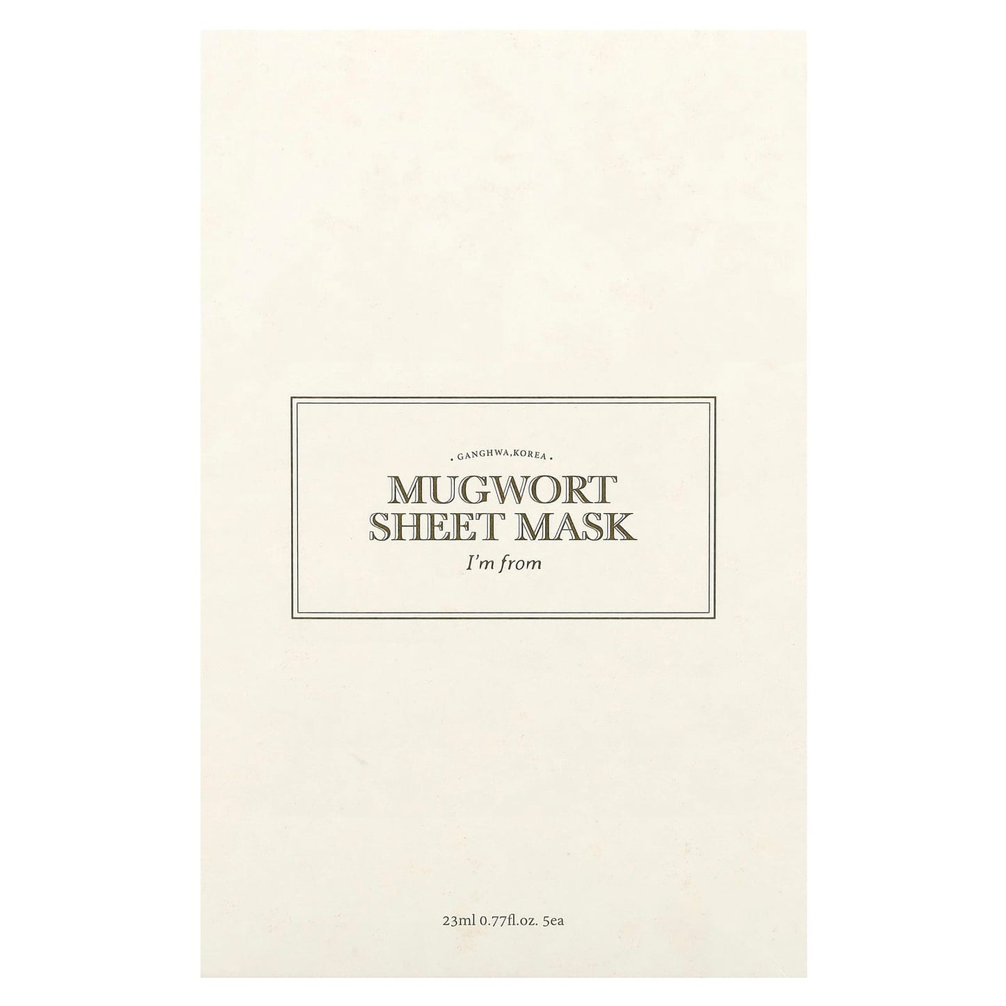 Mugwort Sheet Mask by I'm From, Soothing Skin Care, 5 Sheets, 0.77 fl oz Each - Image 2