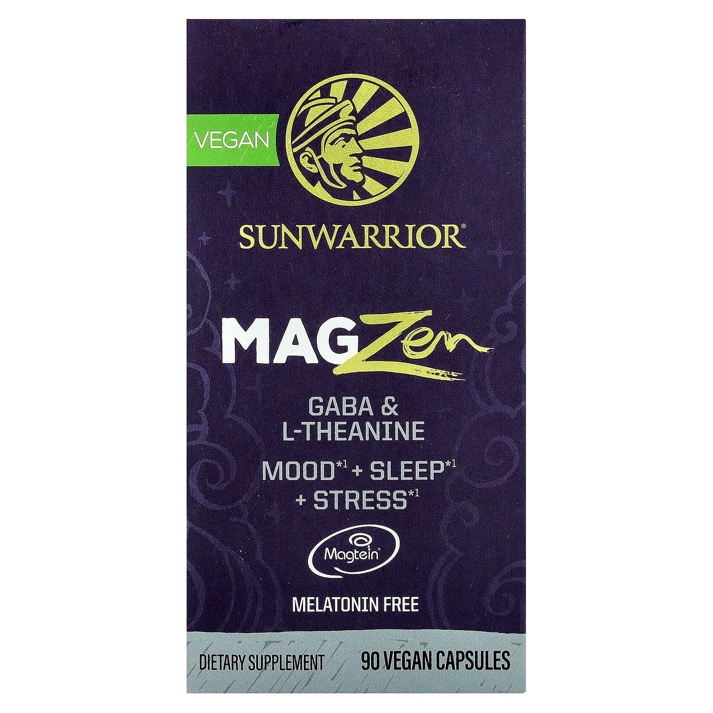 Sunwarrior, MagZen, GABA & L-Theanine, 90 Vegan Capsules - Image 1