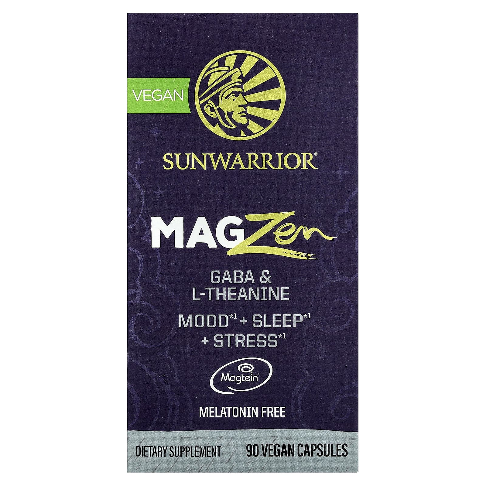 Sunwarrior, MagZen, GABA & L-Theanine, 90 Vegan Capsules - Image 1