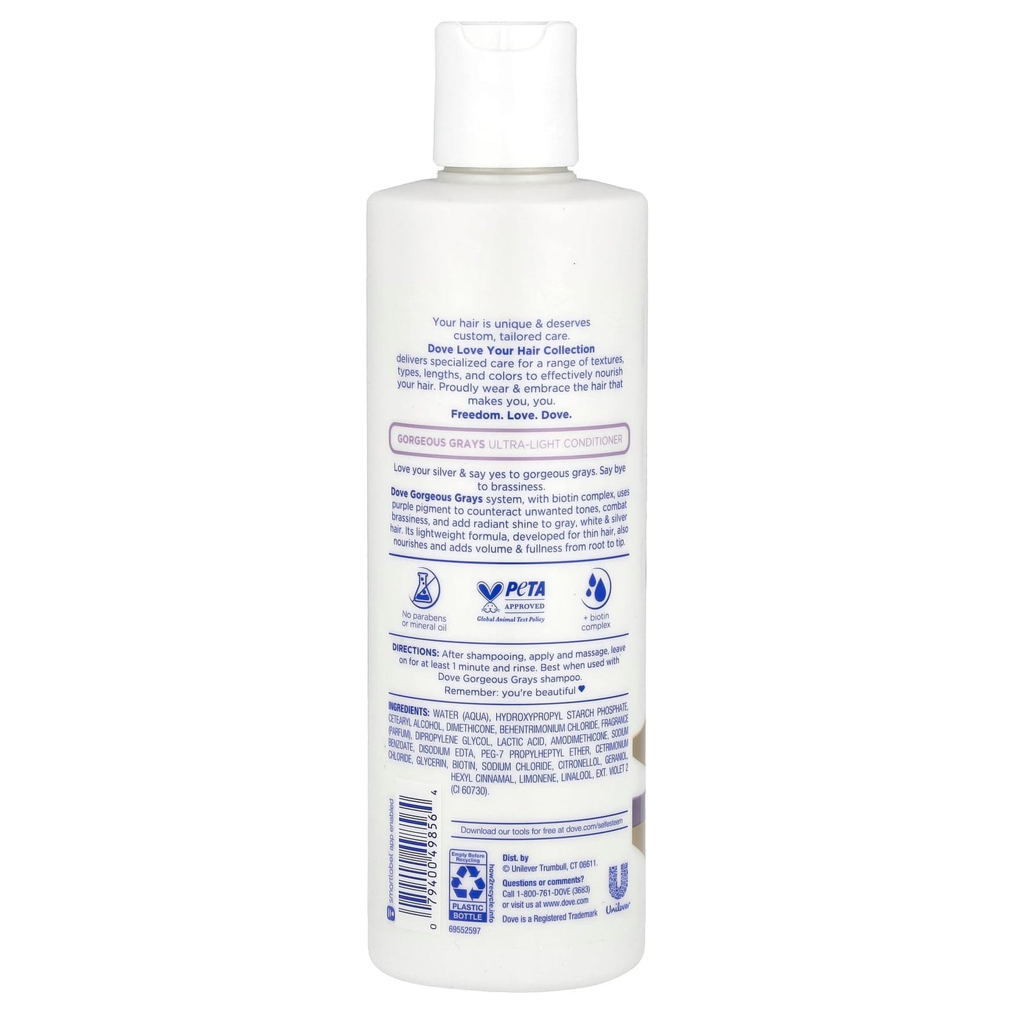 Dove Ultra-Light Conditioner for Gorgeous Grays Hair, 13.5 fl oz (400 ml) - Image 2
