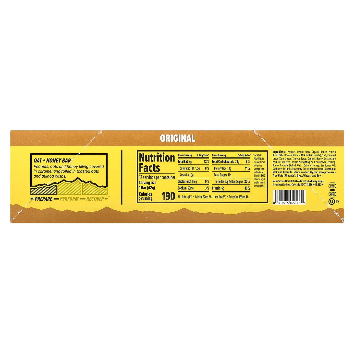 Honey Stinger Oat + Honey Bars 12-Pack, Gluten-Free, Non-GMO Energy Snacks - Image 2