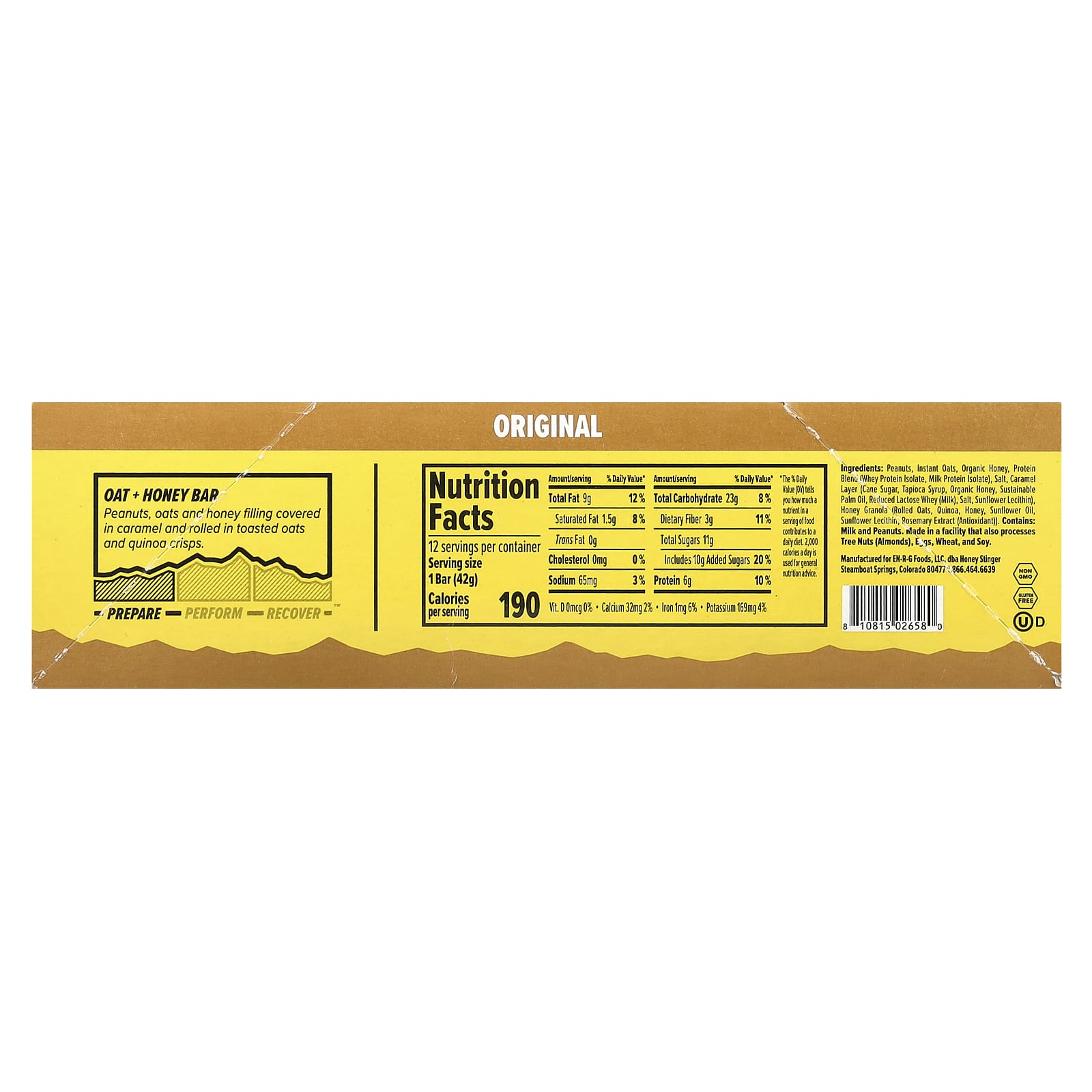 Honey Stinger Oat + Honey Bars 12-Pack, Gluten-Free, Non-GMO Energy Snacks - Image 2