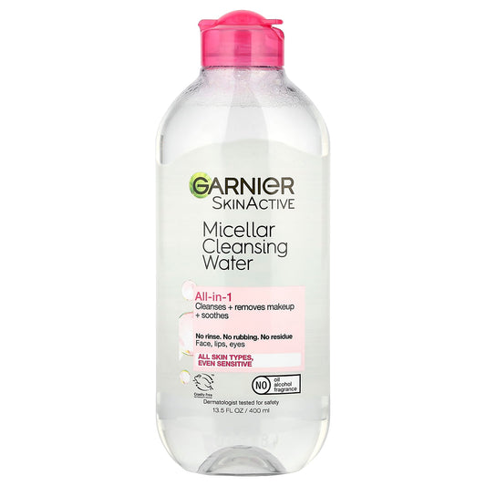 Garnier SkinActive Micellar Cleansing Water, All-in-1, 13.5 fl oz (400 ml) - Image 1