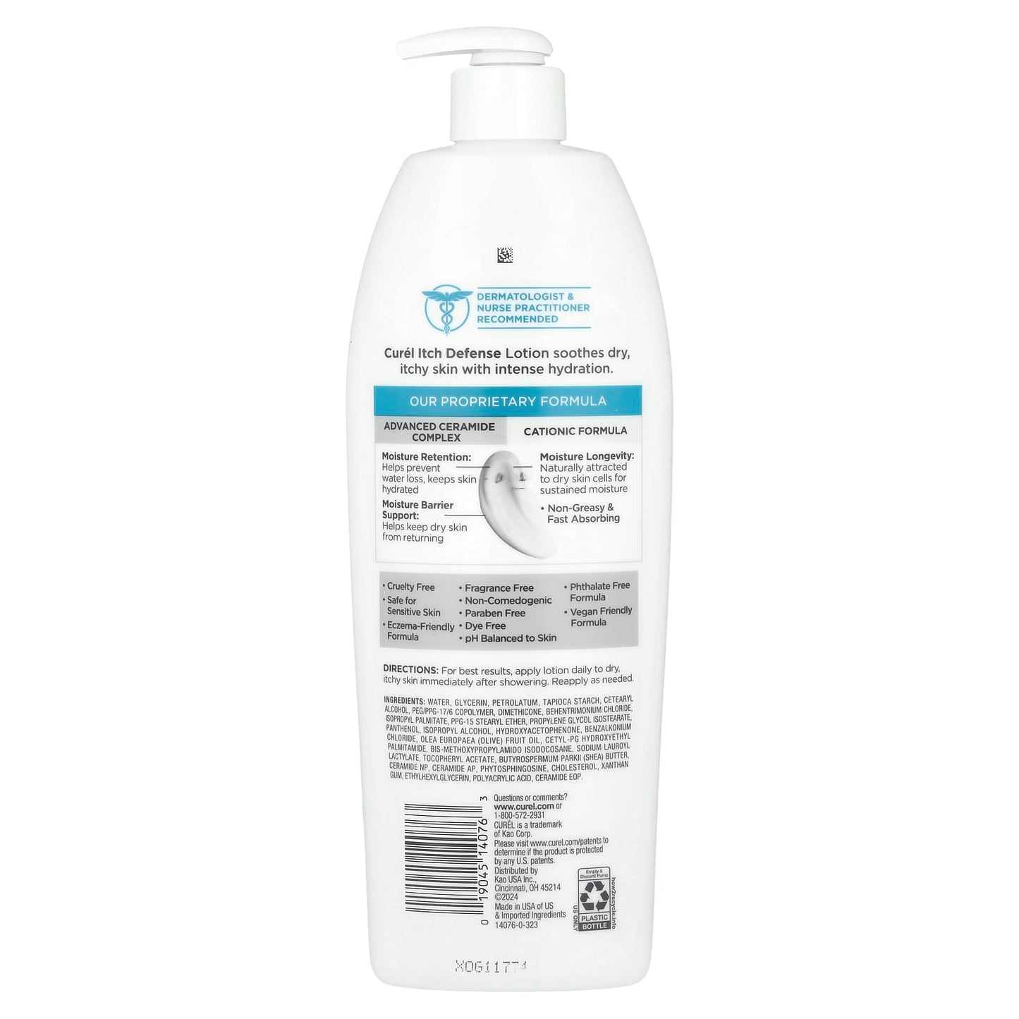 Fragrance Free Itch Defense Lotion for Dry Itchy Skin Relief | 20 fl oz (591 ml) - Image 2
