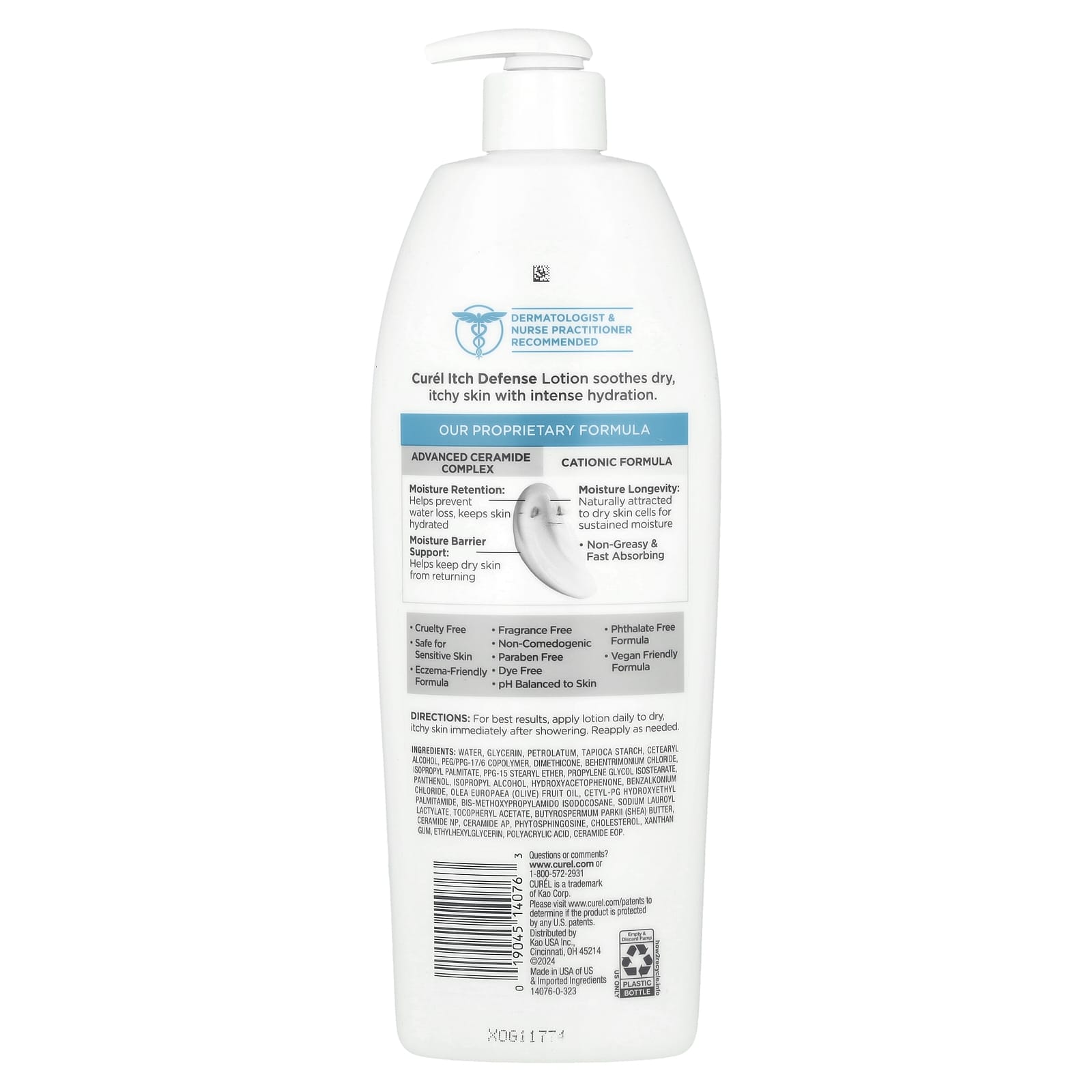 Fragrance Free Itch Defense Lotion for Dry Itchy Skin Relief | 20 fl oz (591 ml) - Image 2