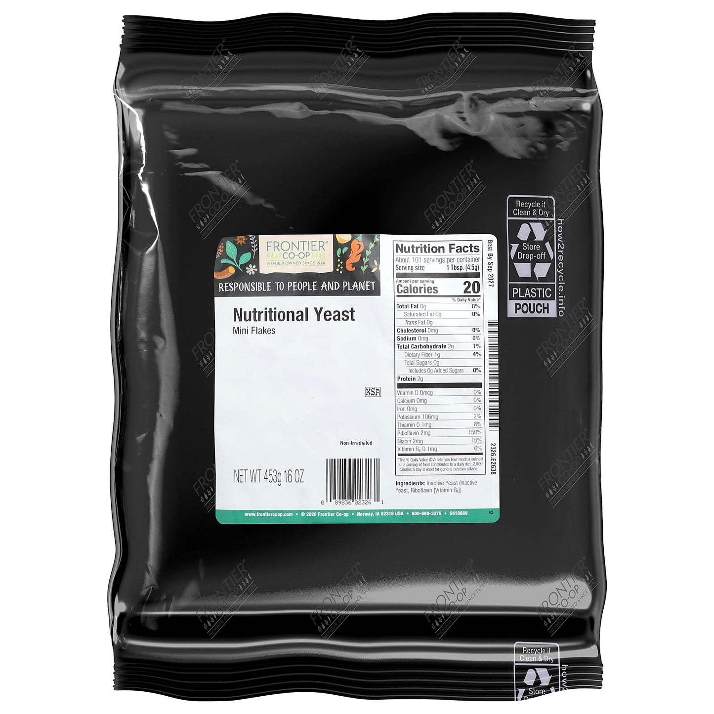 Nutritional Yeast Mini Flakes - Dairy-Free Cheese Substitute by Frontier Co-op - Image 2