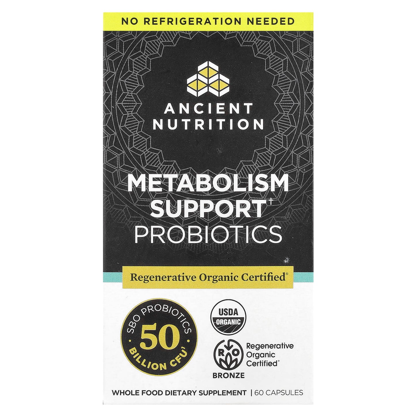 Ancient Nutrition Metabolism Support Probiotics - 60 Capsules - Image 1