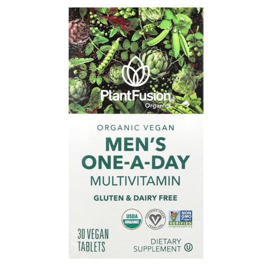 PlantFusion, Men's One-A-Day Multivitamin, 30 Vegan Tablets - Image 1