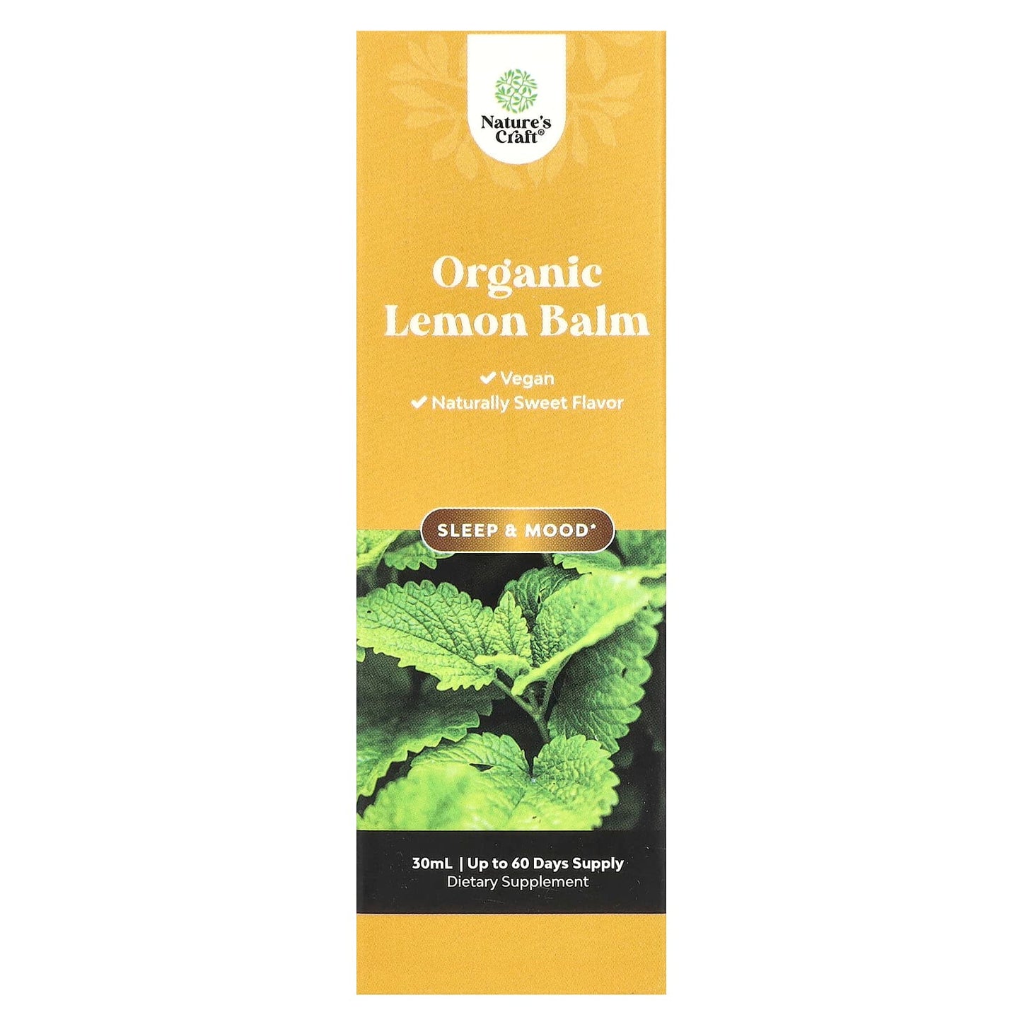 Nature's Craft, Organic Lemon Balm, 30 ml - Image 1
