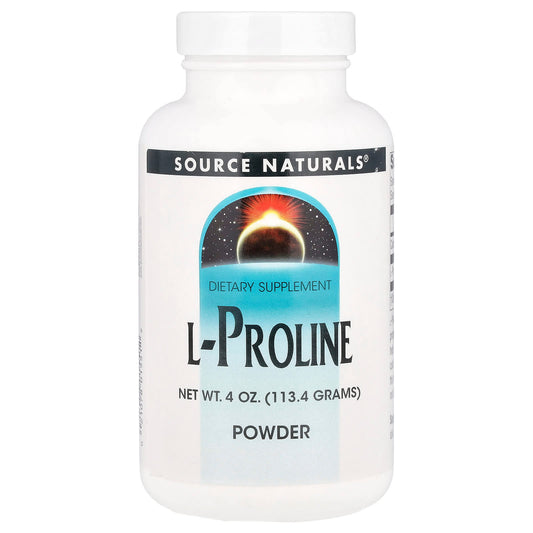 Source Naturals, L-Proline Powder, 4 oz (113.4 g) - Image 1