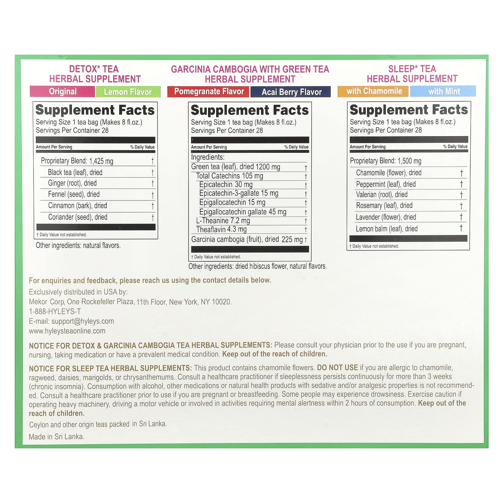 28-Day Detox Tea Kit with Garcinia Cambogia & Sleep Tea by Hyleys Tea - Image 2