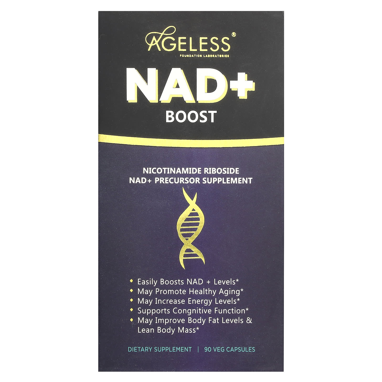 Boost NAD+ Levels with Ageless Foundation Laboratories - 90 Capsules - Image 1