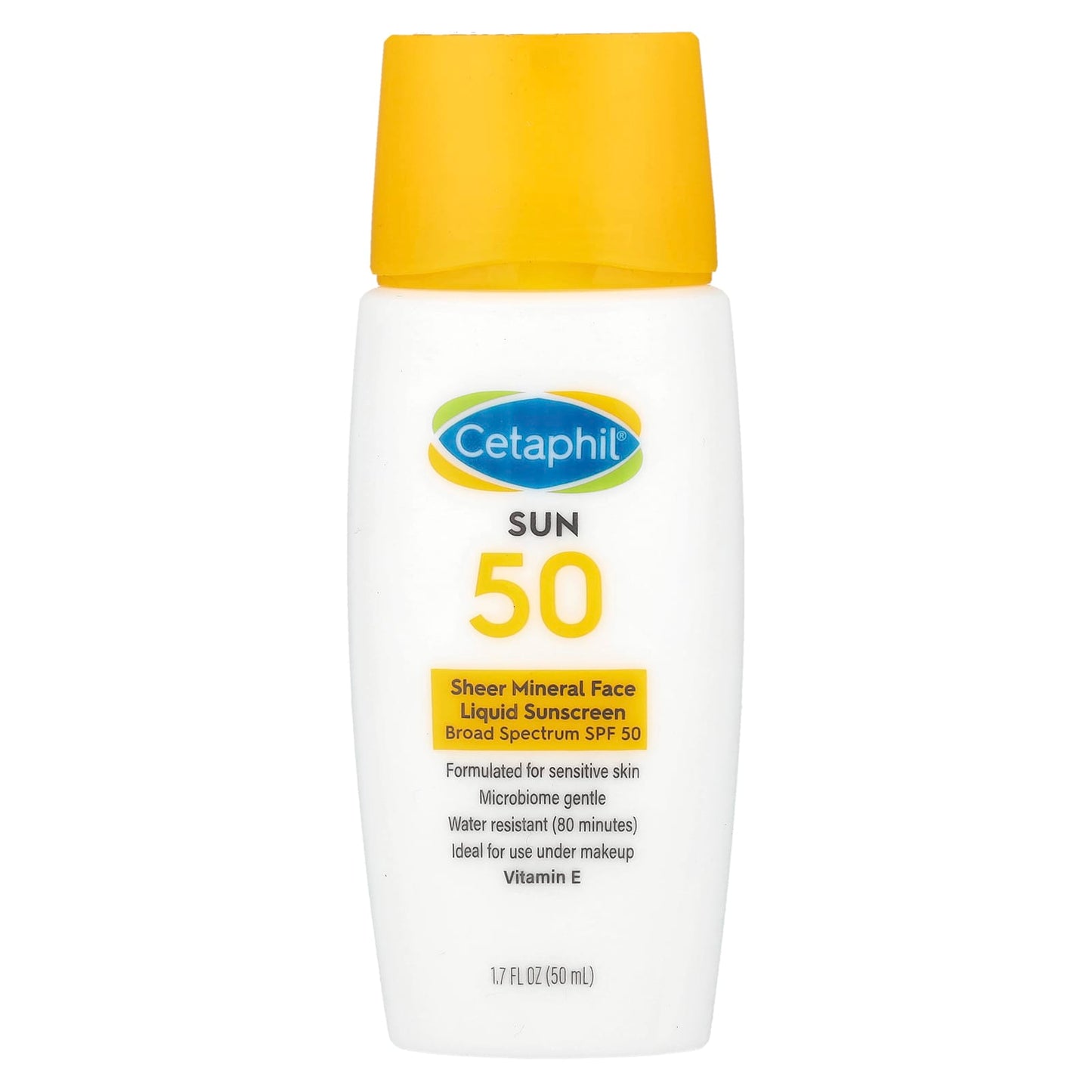 Cetaphil Sheer Mineral Face Sunscreen SPF 50, Fragrance Free, 1.7 fl oz - Image 1