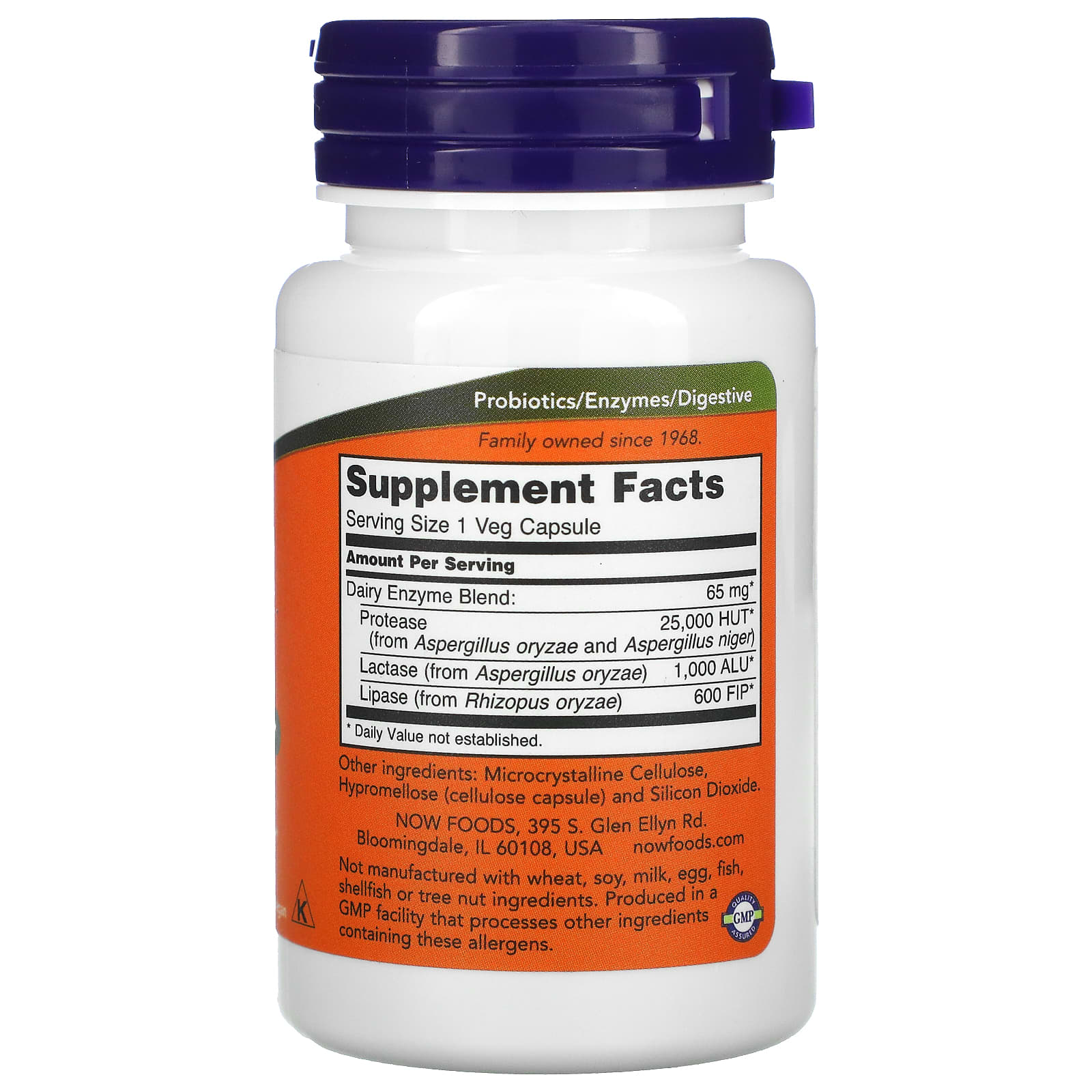 NOW Foods, Dairy Digest Complete, 90 Veg Capsules - Image 2